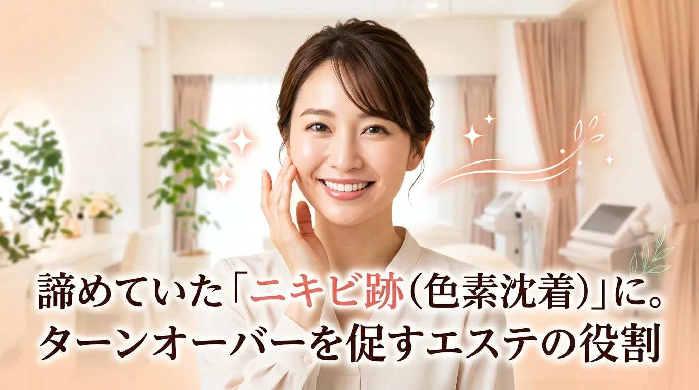  諦めていた「ニキビ跡（色素沈着）」に。ターンオーバーを促すエステの役割