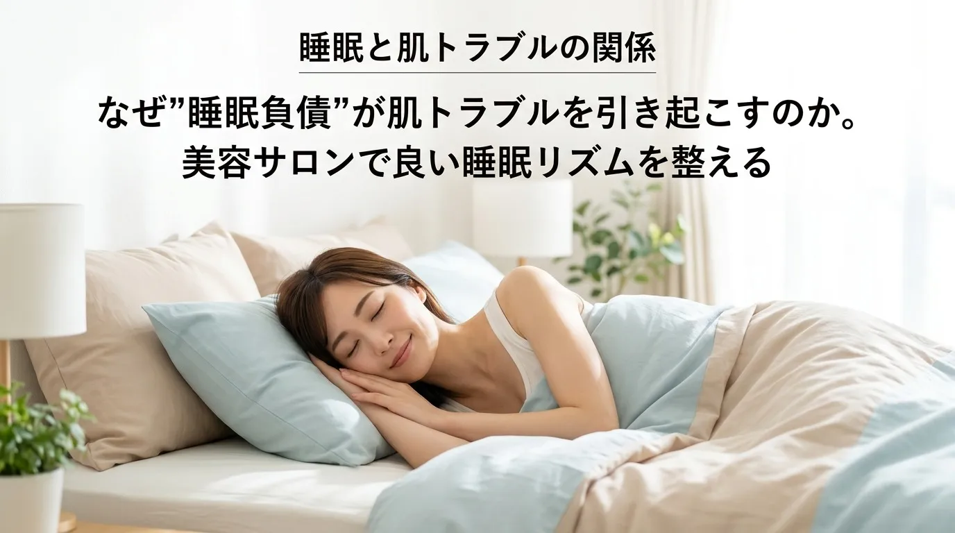 「睡眠負債」が肌荒れを引き起こす理由。エステで良質な睡眠リズムを取り戻す