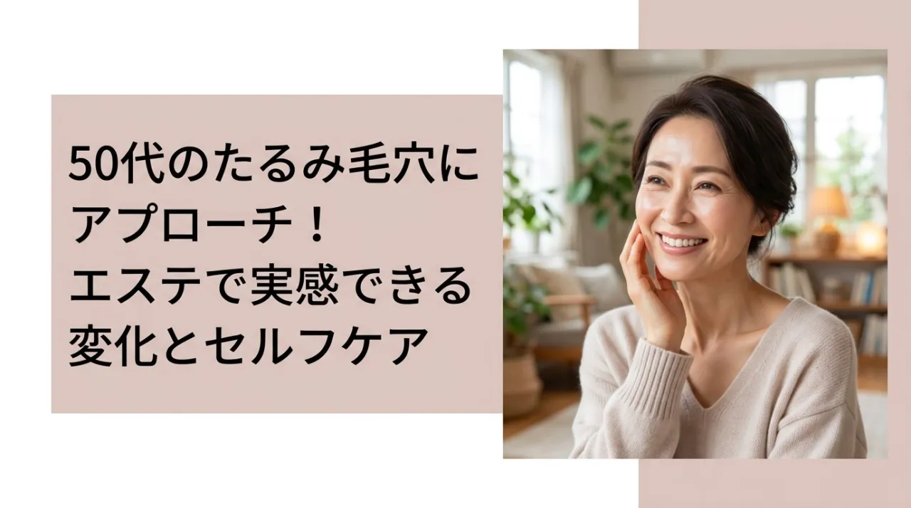 50代のたるみ毛穴にアプローチ！エステで実感できる変化とセルフケア